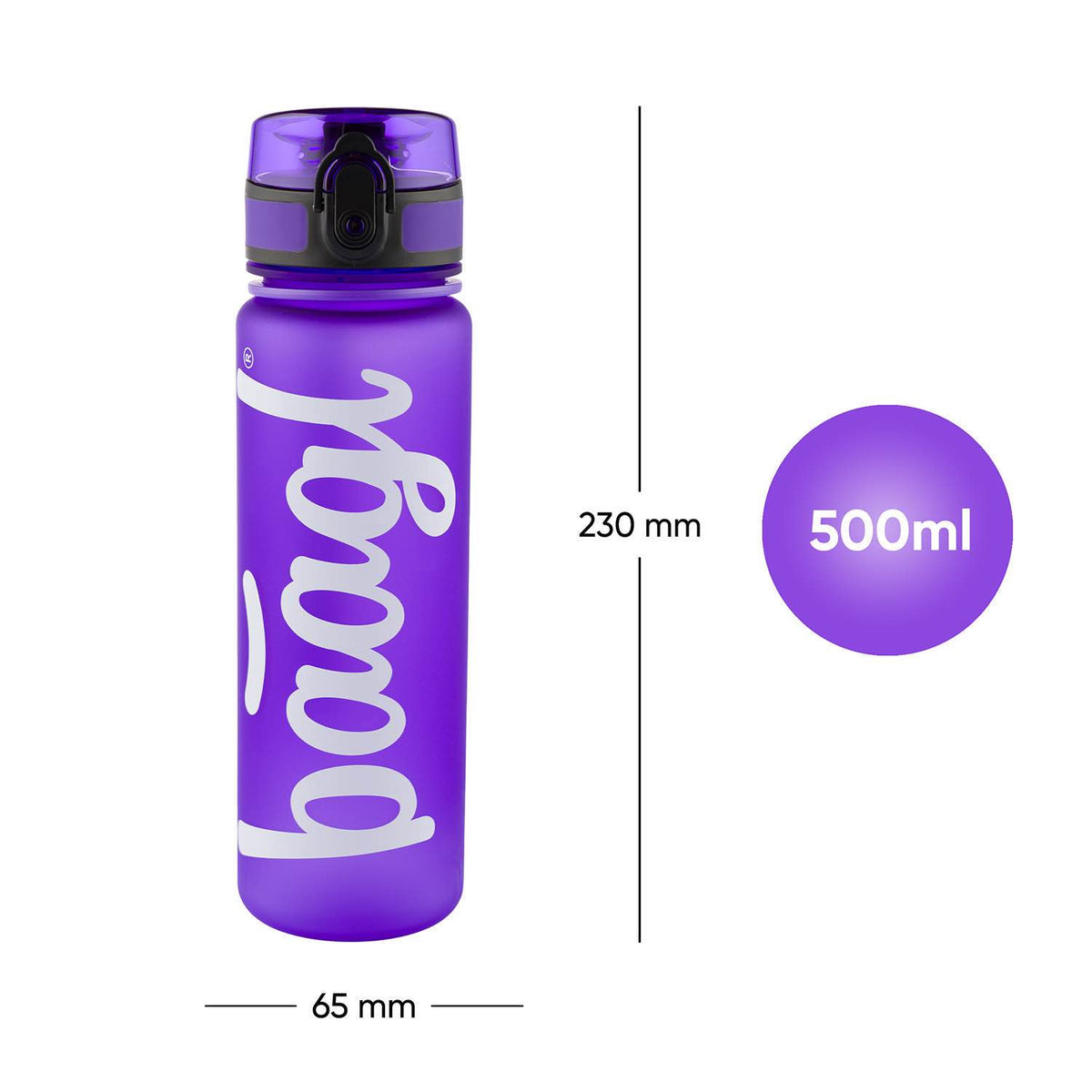 Tritanová láhev na pití Logo fialová, 500 ml