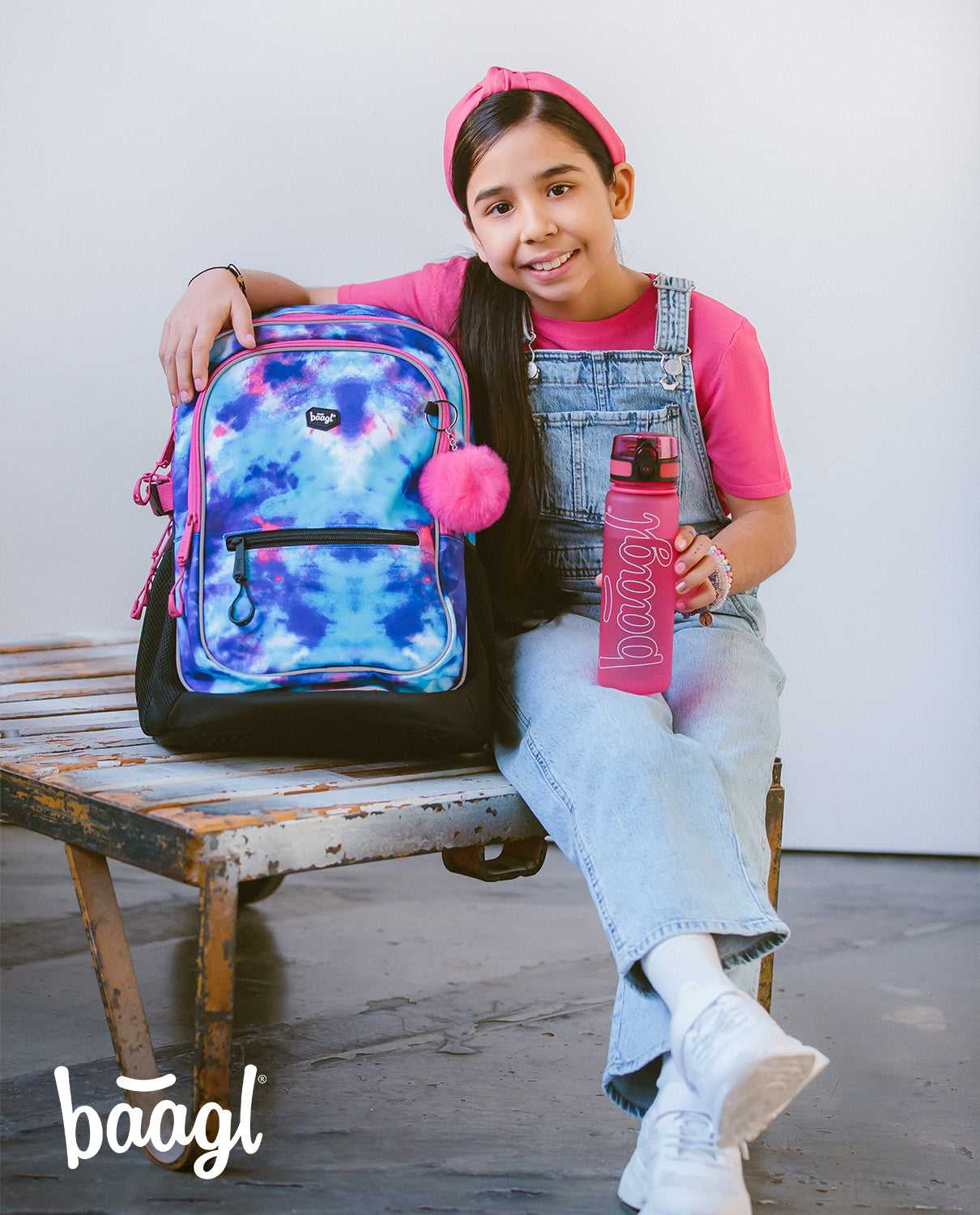 Tritanová láhev na pití Logo - růžová, 500 ml