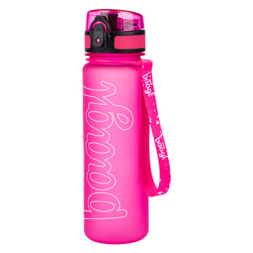 Tritanová láhev na pití Logo - růžová, 500 ml
