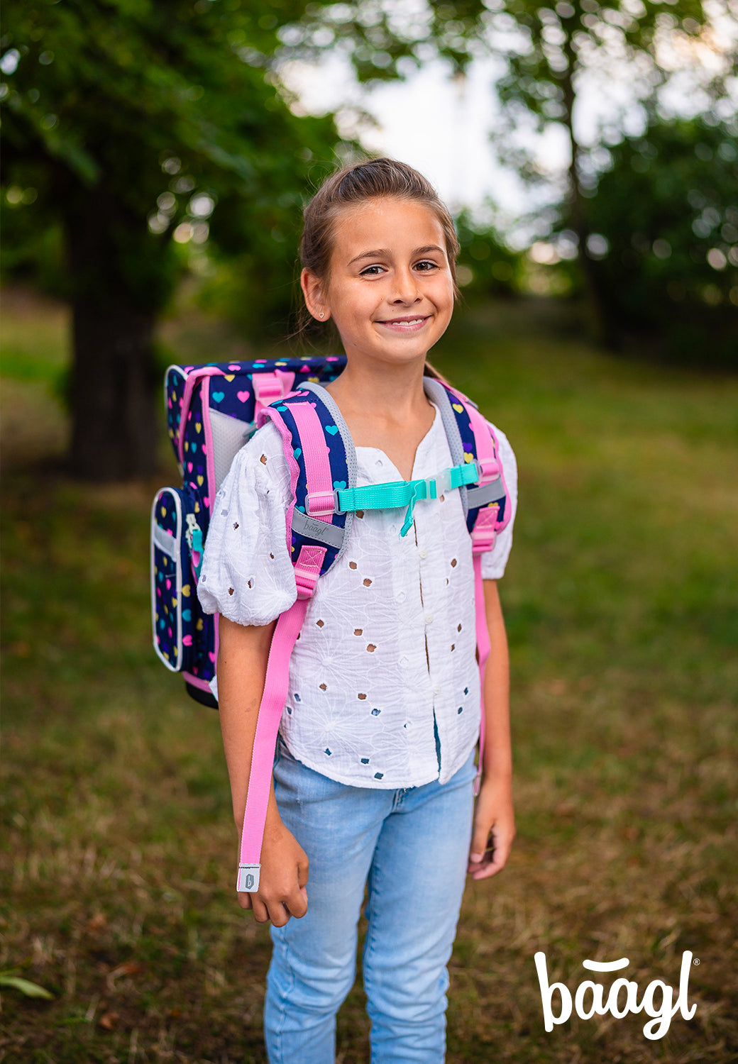 Školní aktovka Ergo Pink Hearts