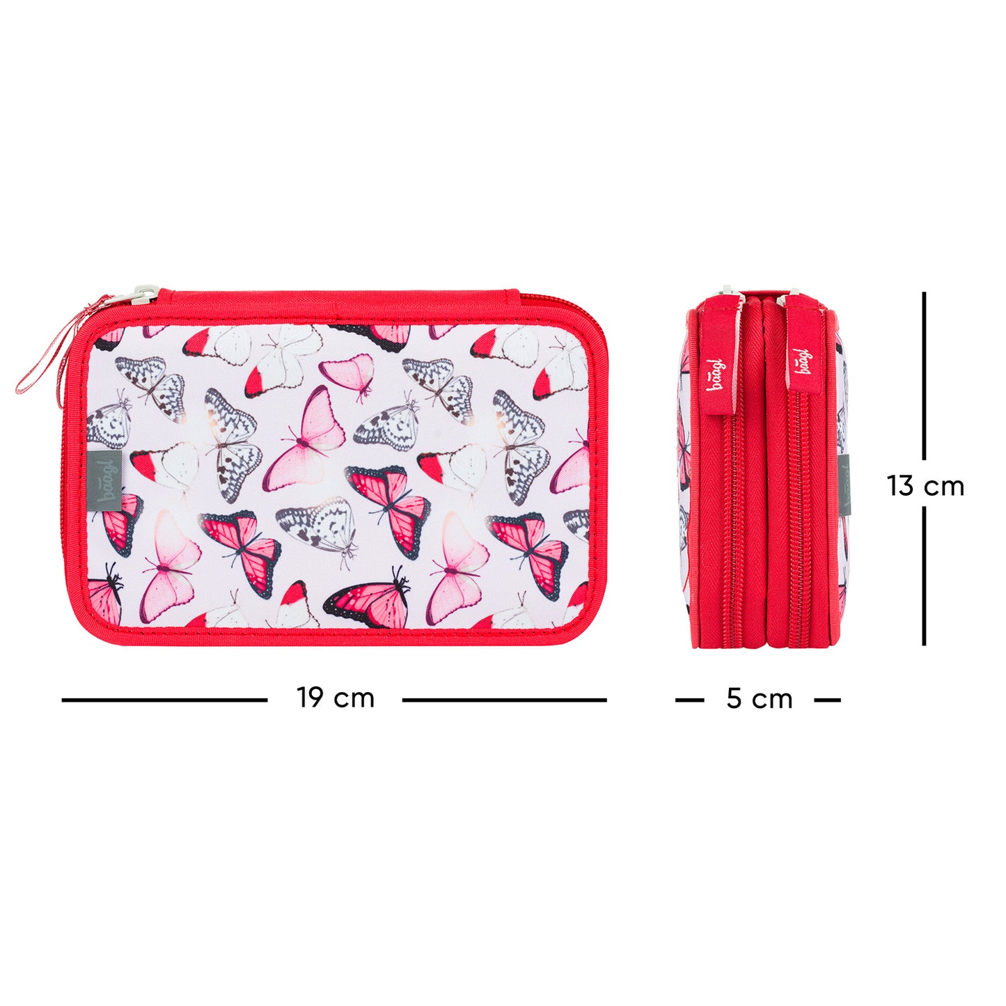 Školní penál dvoupatrový Motýlci