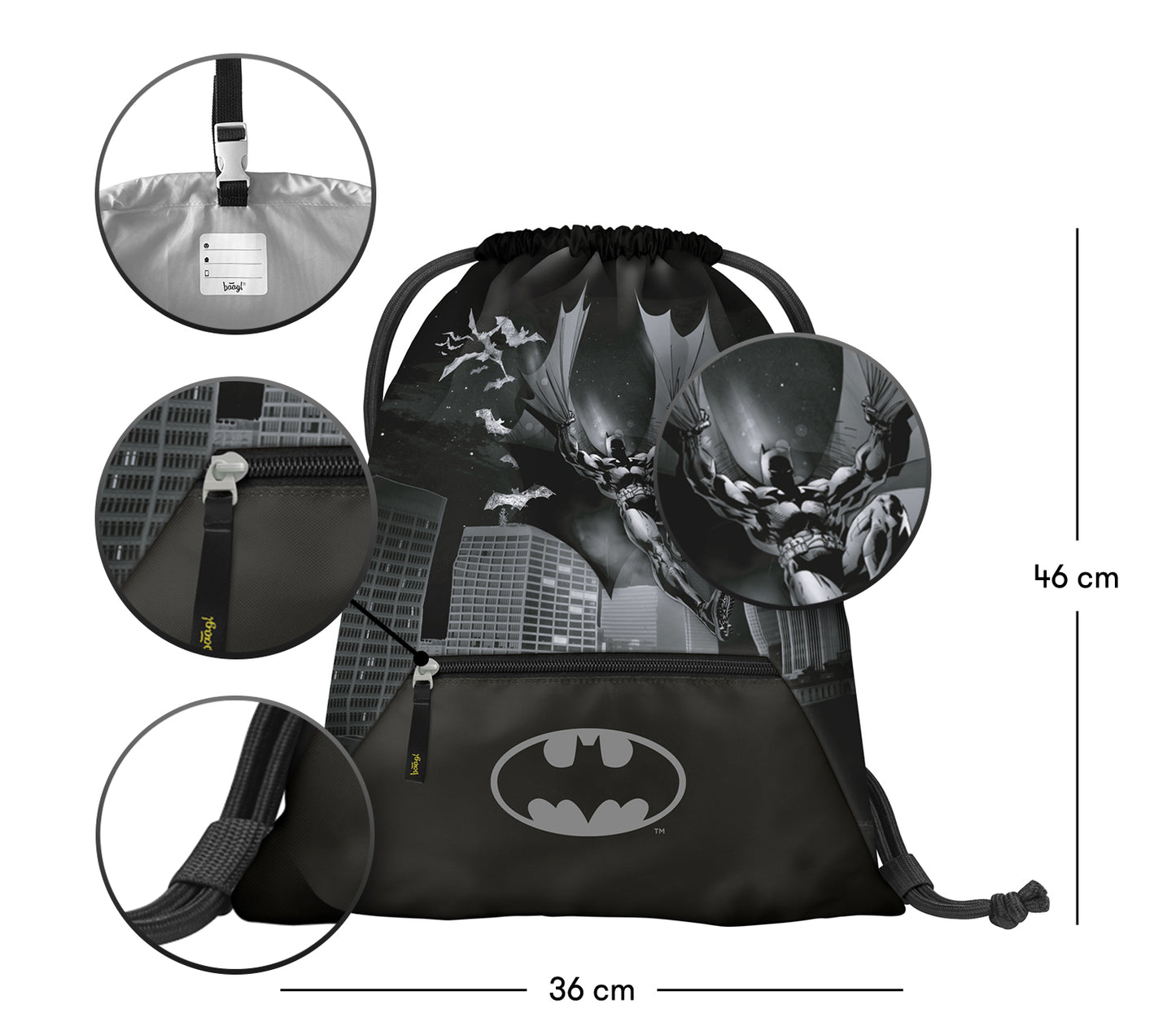Sáček s kapsou Batman Dark City