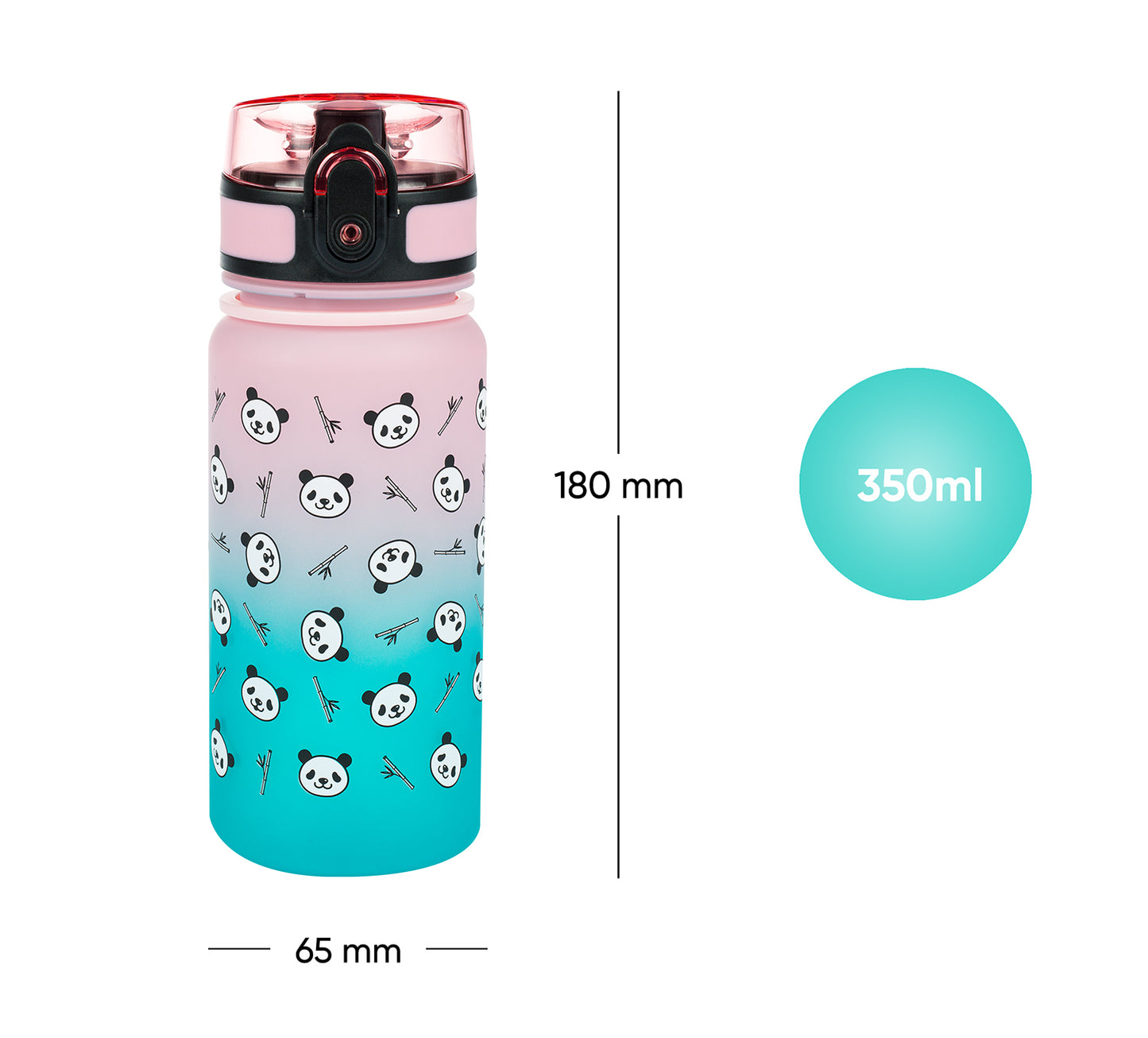 Tritanová láhev na pití Gradient Panda, 350 ml