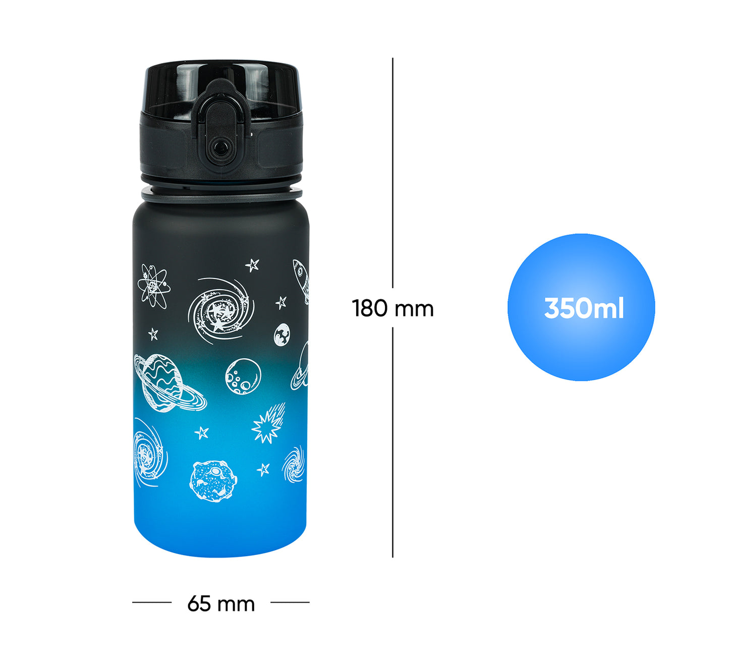 Tritanová láhev na pití Gradient Vesmír, 350 ml