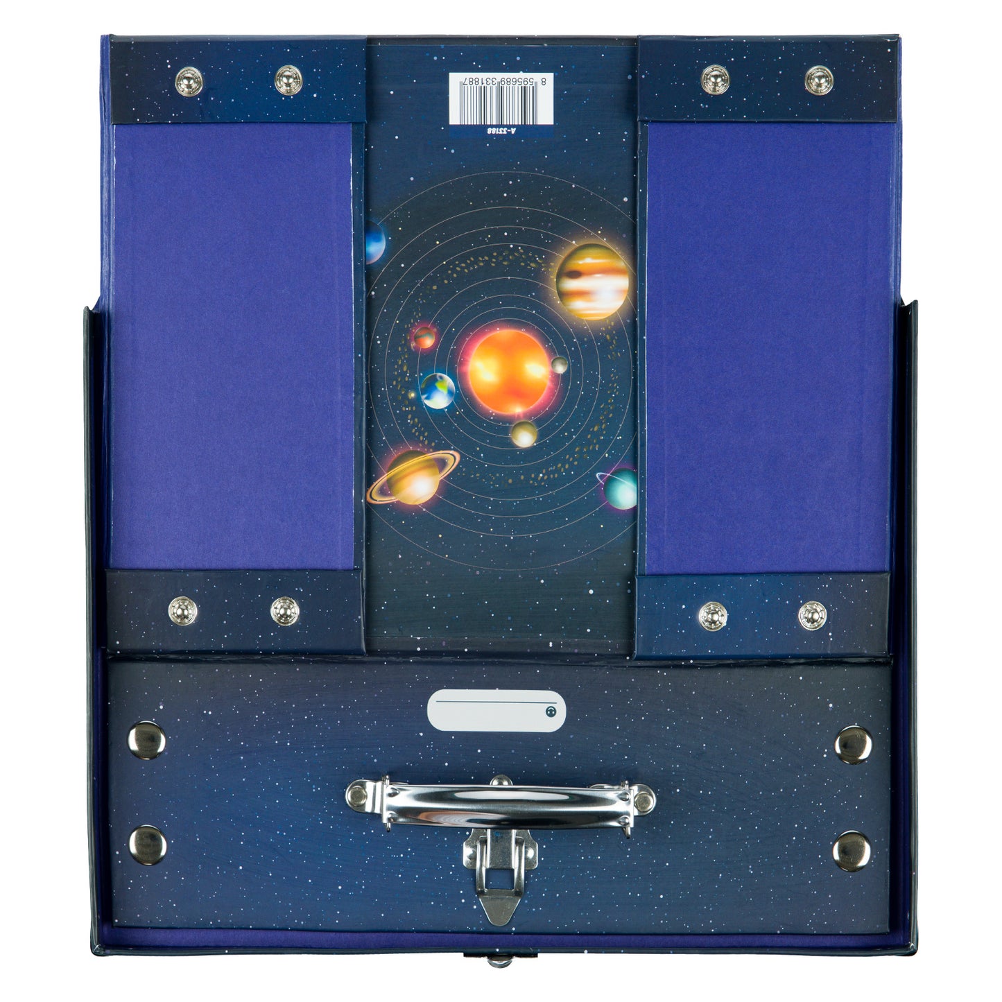 Skládací školní kufřík Planety s kováním