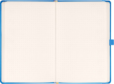 Notes Modrý, tečkovaný, 13 × 21 cm