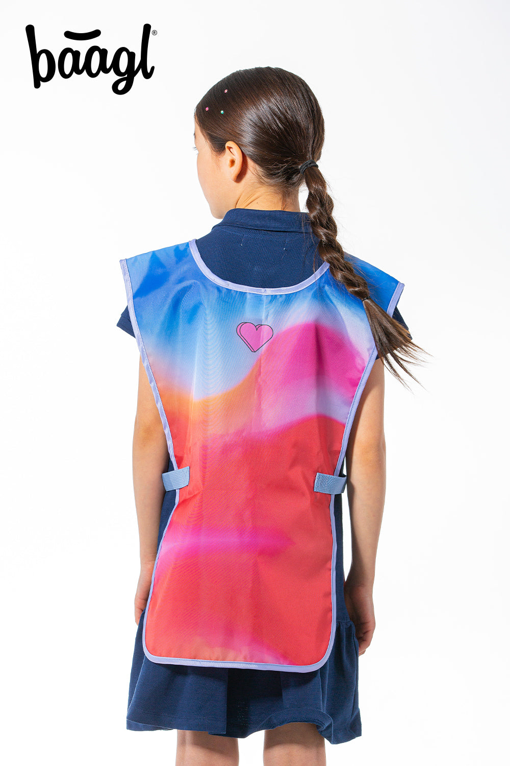 Dětská zástěra Duha červená