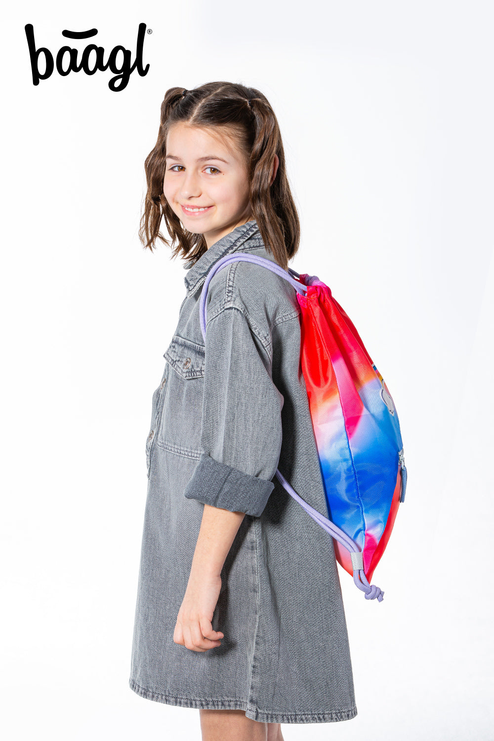 Sáček s kapsou Duha červený