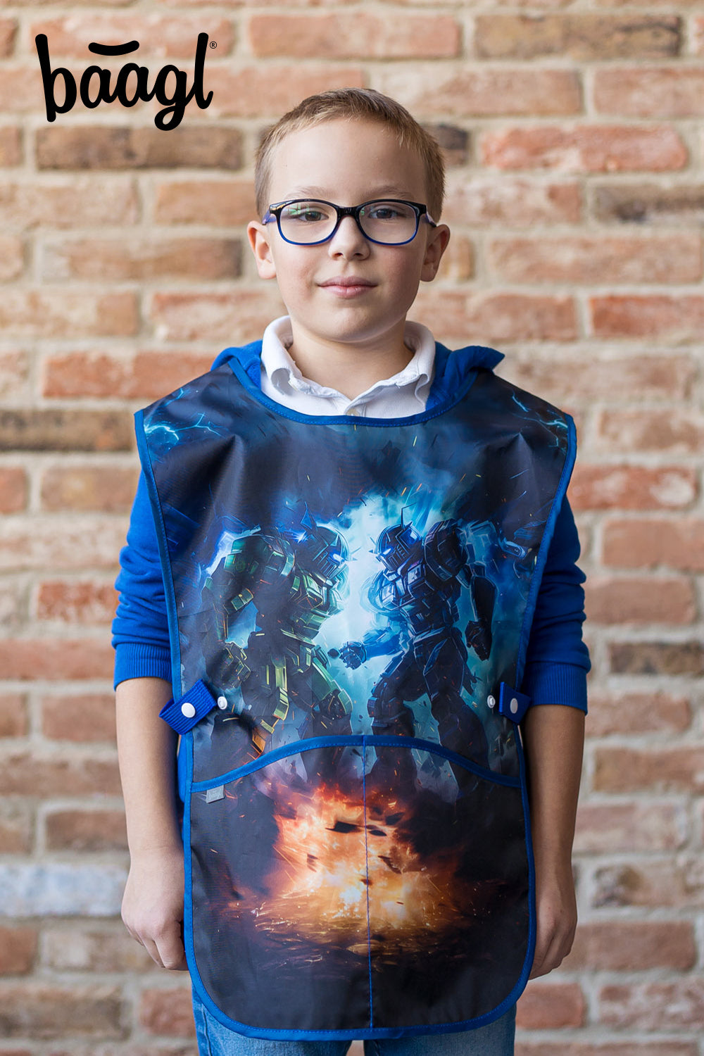 Dětská zástěra Roboti