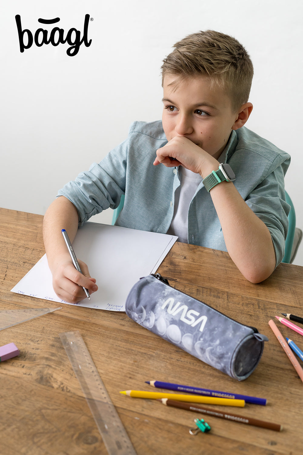 Studentské pouzdro Nasa Grey