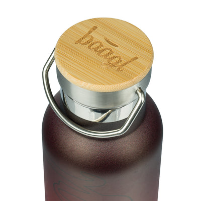 Termoláhev s bambusovým víčkem Gradient červeno-černá, 500 ml