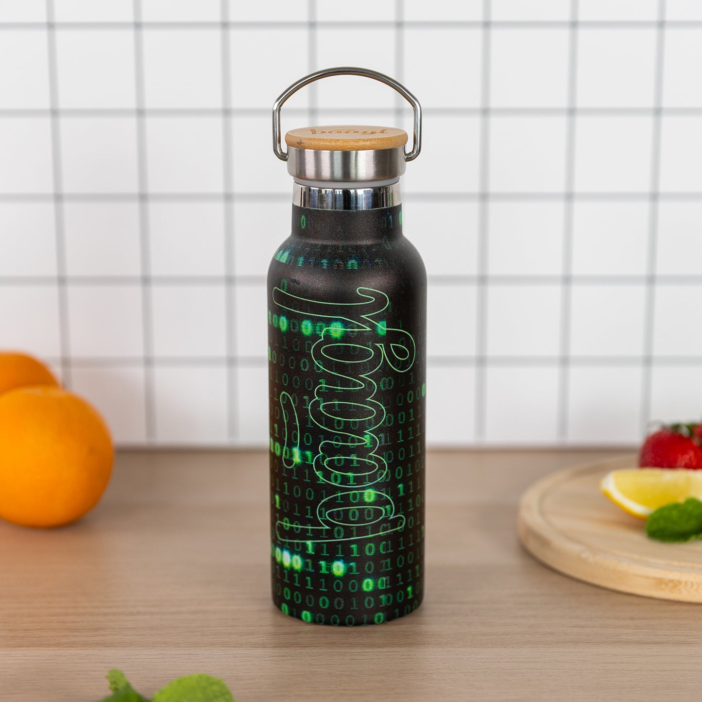 Termoláhev s bambusovým víčkem Numbers, 500 ml