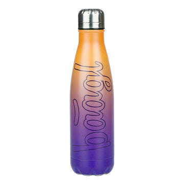Termoláhev s kovovým víčkem Gradient žluto-fialová, 500 ml