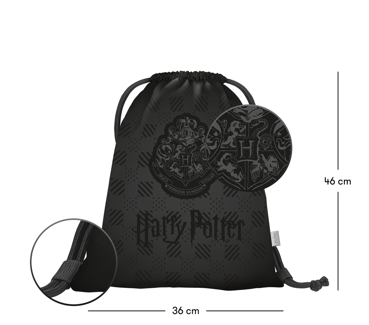 Sáček Harry Potter Bradavice černý