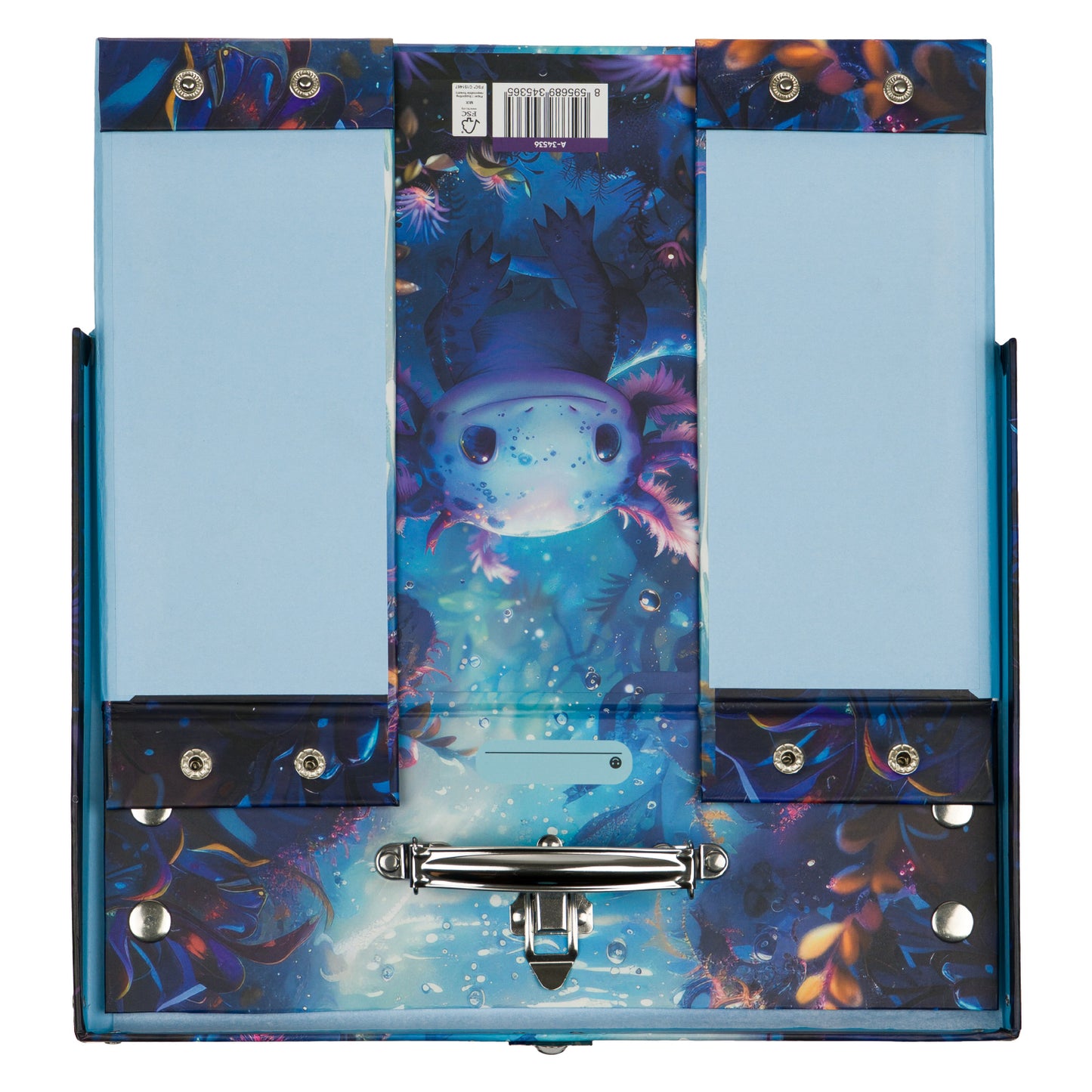 Skládací školní kufřík Axolotl s kováním