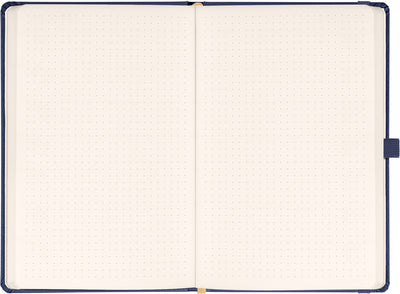 Notes Balacron, tmavě modrý, tečkovaný, 15 x 21 cm