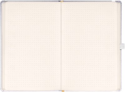 Notes Balacron, stříbrný, tečkovaný, 15 x 21 cm