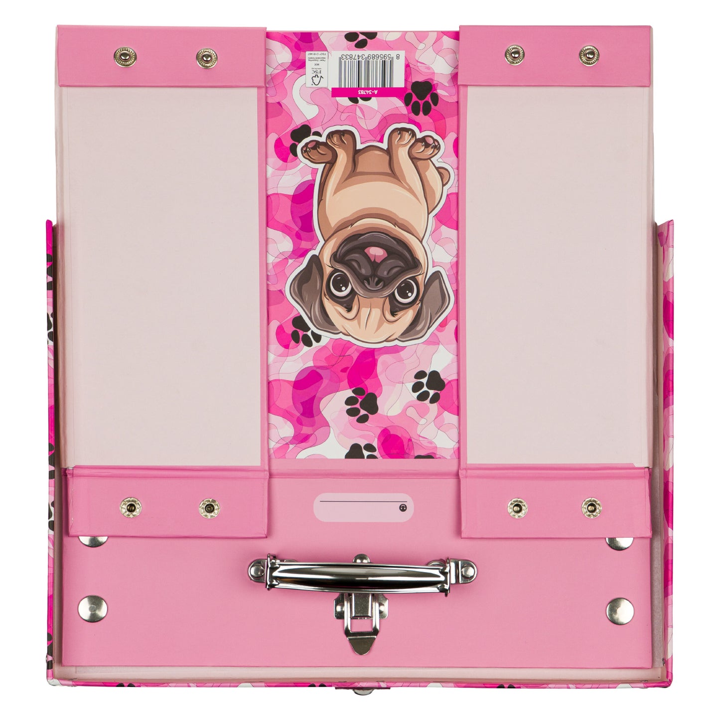 Skládací školní kufřík Tlapky s kováním