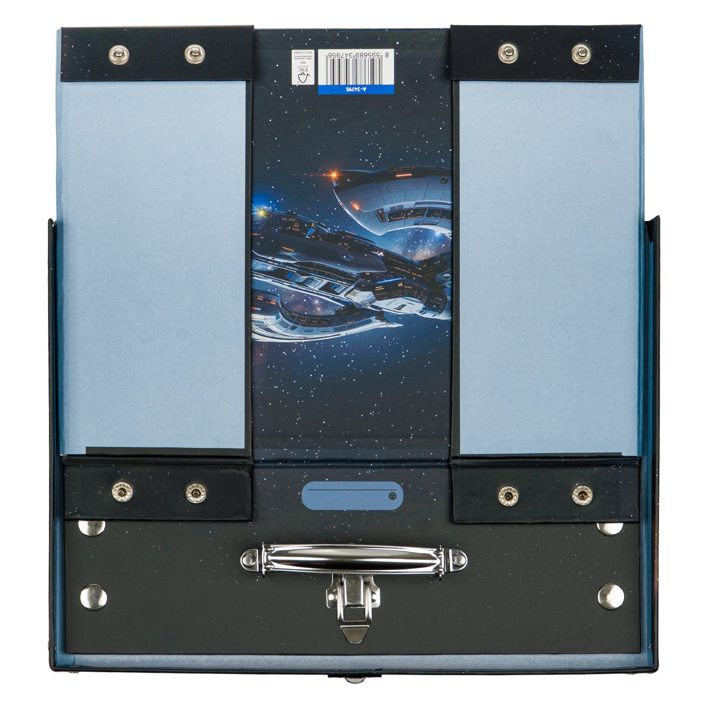 Skládací školní kufřík Vesmírná loď s kováním