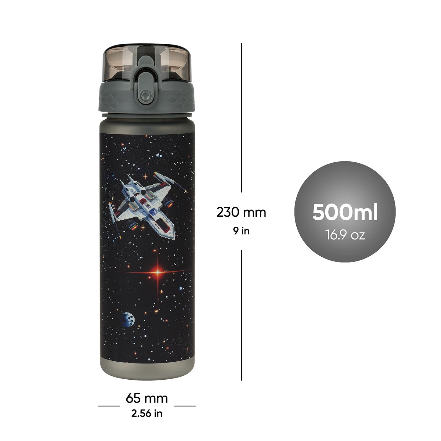 Tritanová láhev na pití Pixel Space, 500 ml
