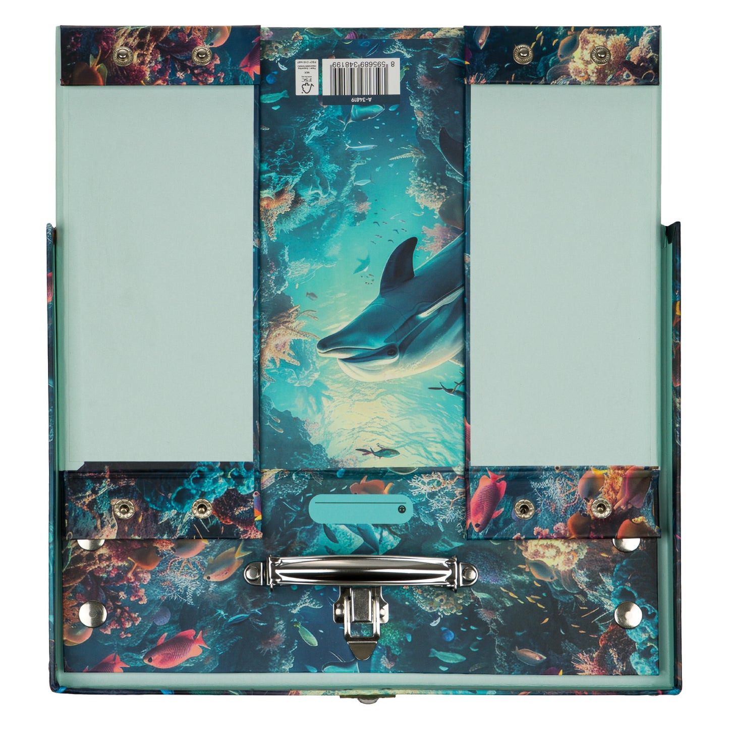 Skládací školní kufřík Delfín s kováním