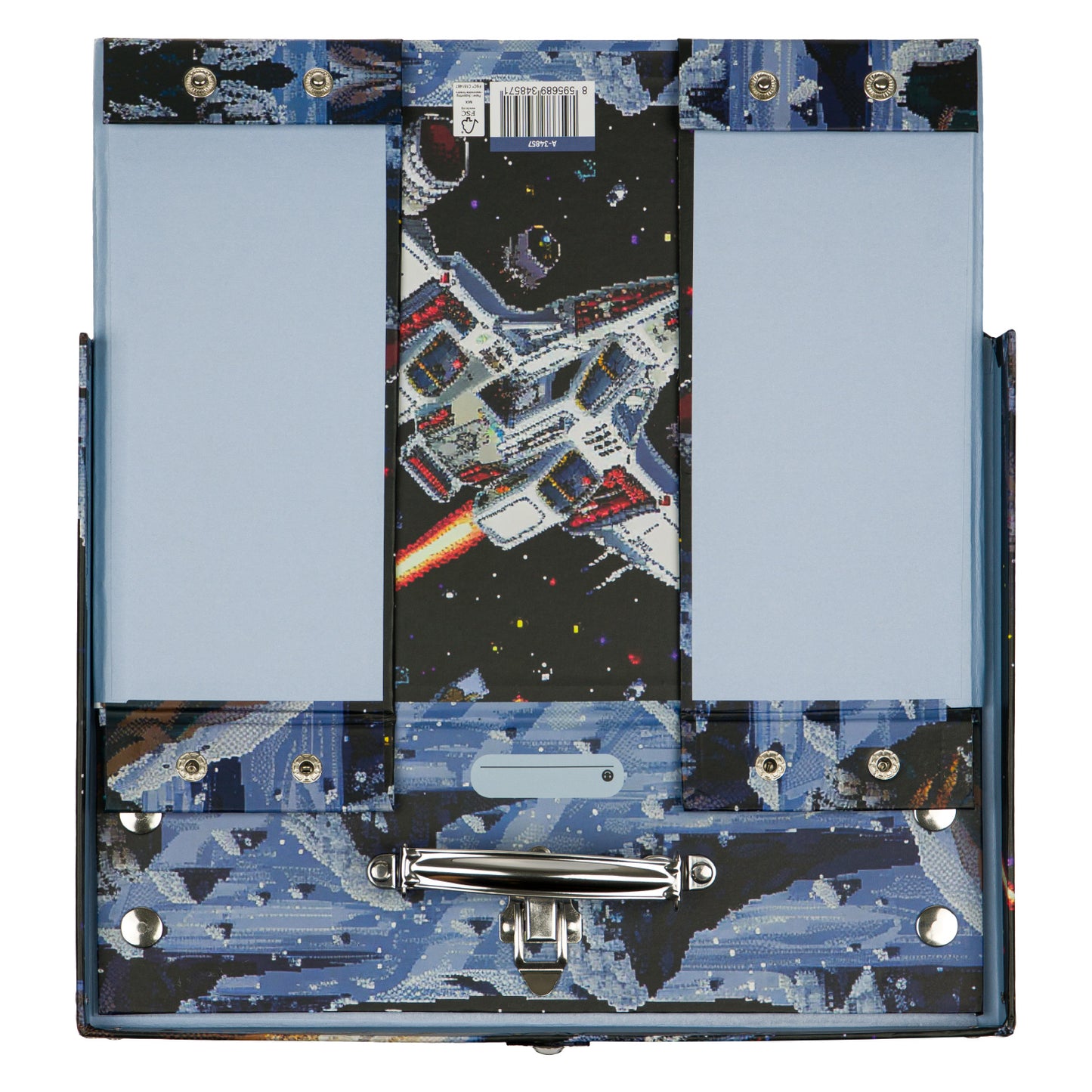 Skládací školní kufřík Pixel Space s kováním