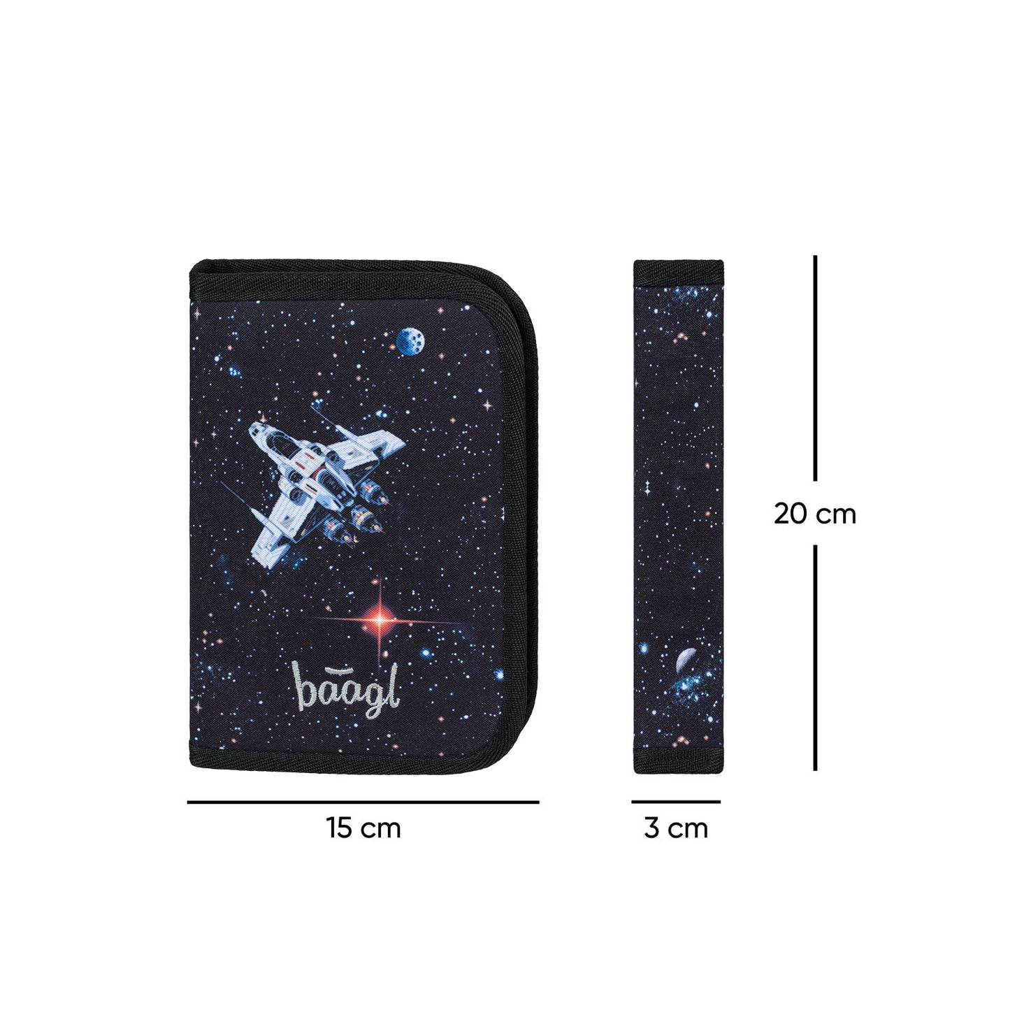 Školní penál jednopatrový Pixel Space