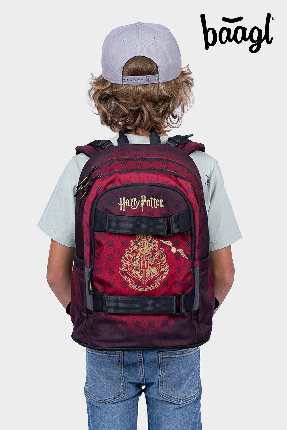 Školní batoh Skate Harry Potter Bradavice vínový