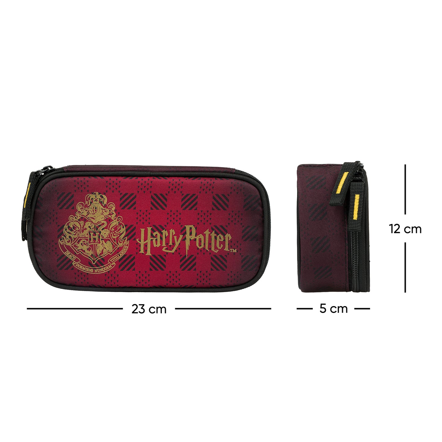 Školní penál etue Harry Potter Bradavice vínový