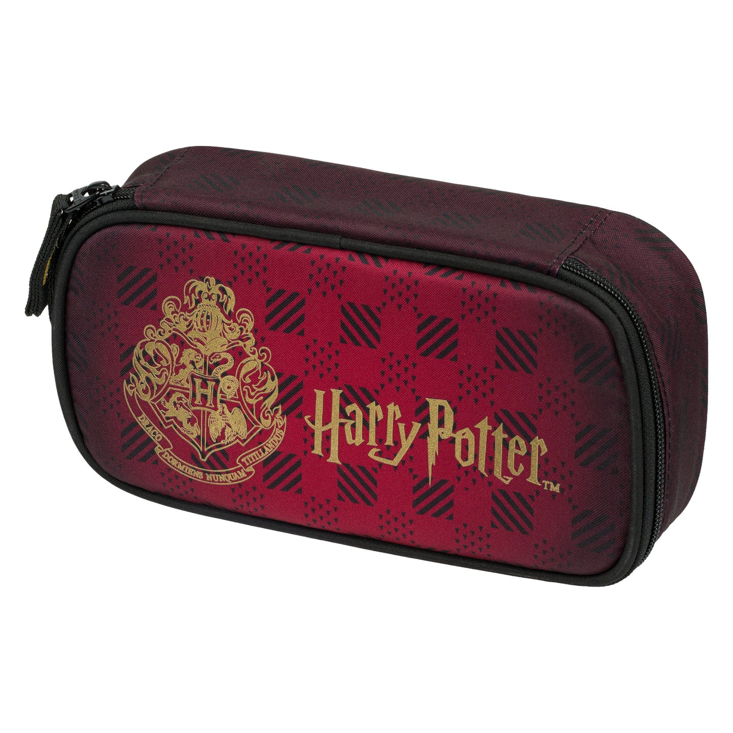 Školní penál etue Harry Potter Bradavice vínový