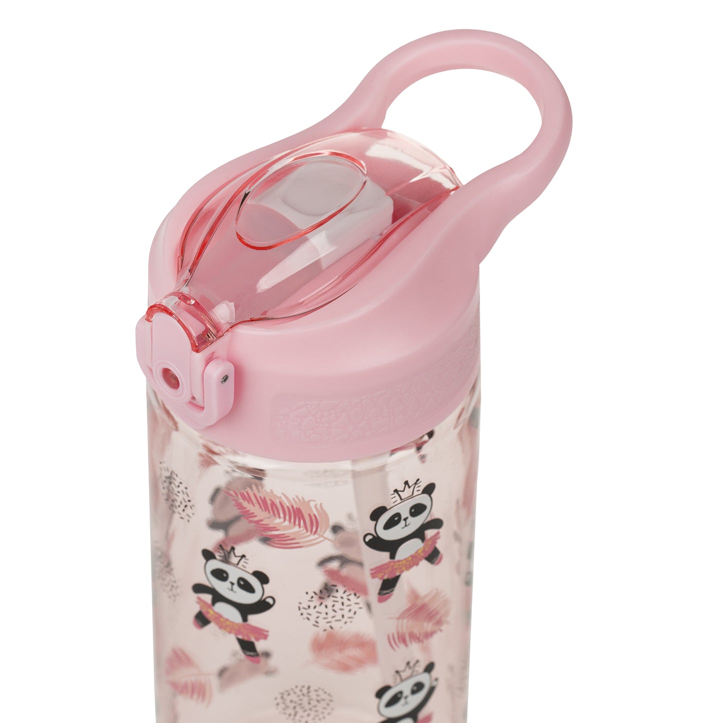 Tritanová láhev na pití s brčkem Panda, 500 ml