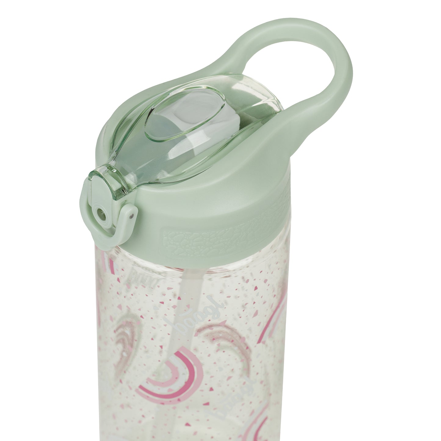 Tritanová láhev na pití s brčkem Duha, 500 ml