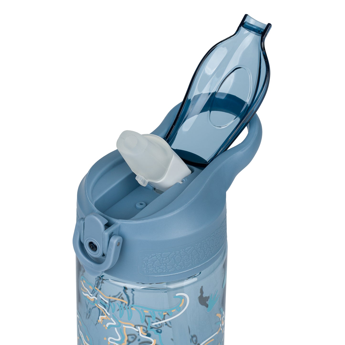 Tritanová láhev na pití s brčkem Dino, 500 ml
