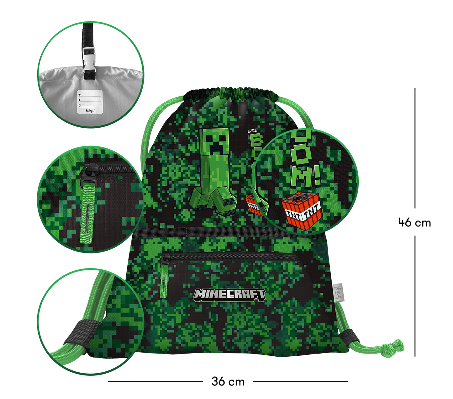 Sáček s kapsou Minecraft Boom