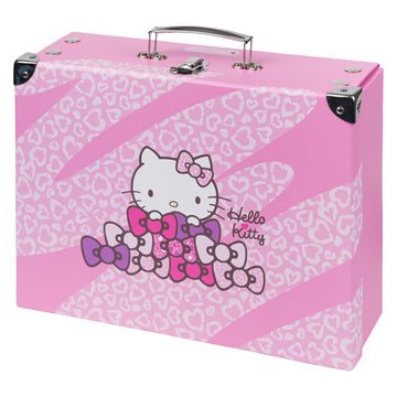 Skládací školní kufřík Hello Kitty Sweet Leopard s kováním