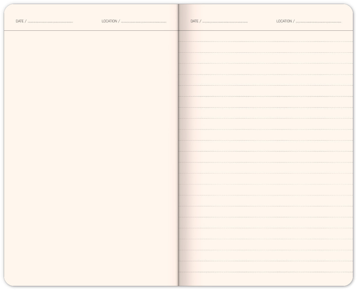 Cestovatelský notes, linkovaný, 13 × 21 cm