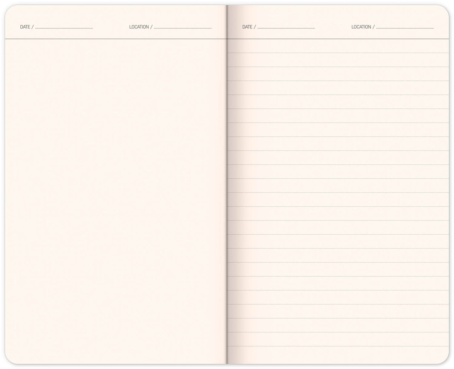 Cestovatelský notes, linkovaný, 13 × 21 cm