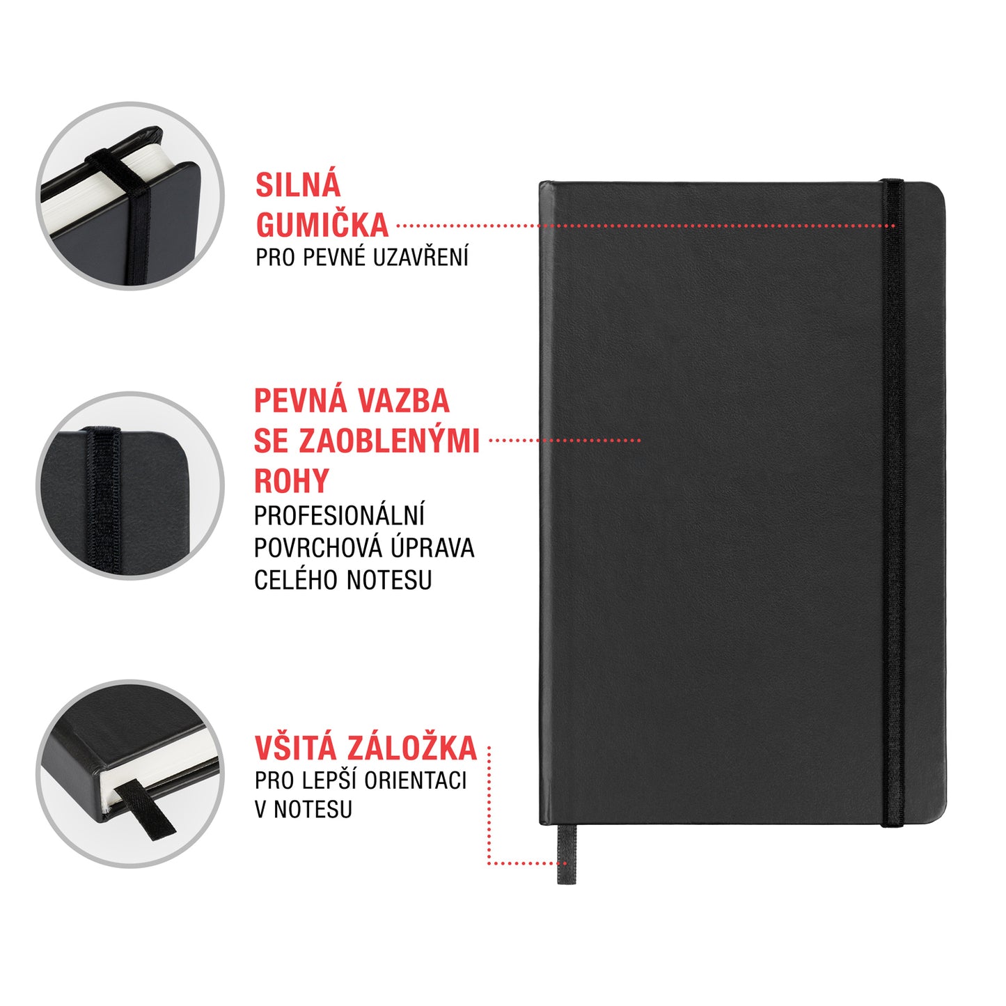 Cestovatelský notes, linkovaný, 13 × 21 cm