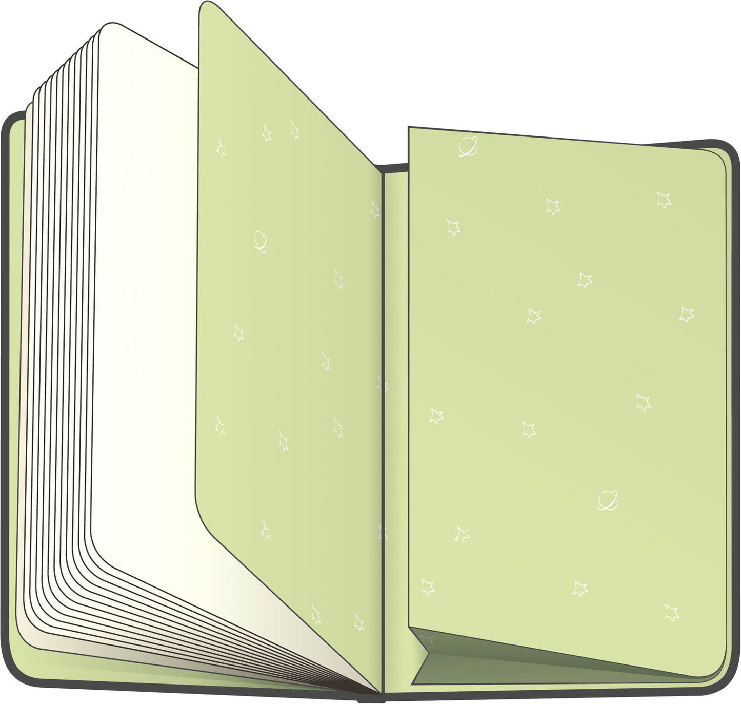 Notes Malý princ – Planeta, nelinkovaný, 13 × 21 cm