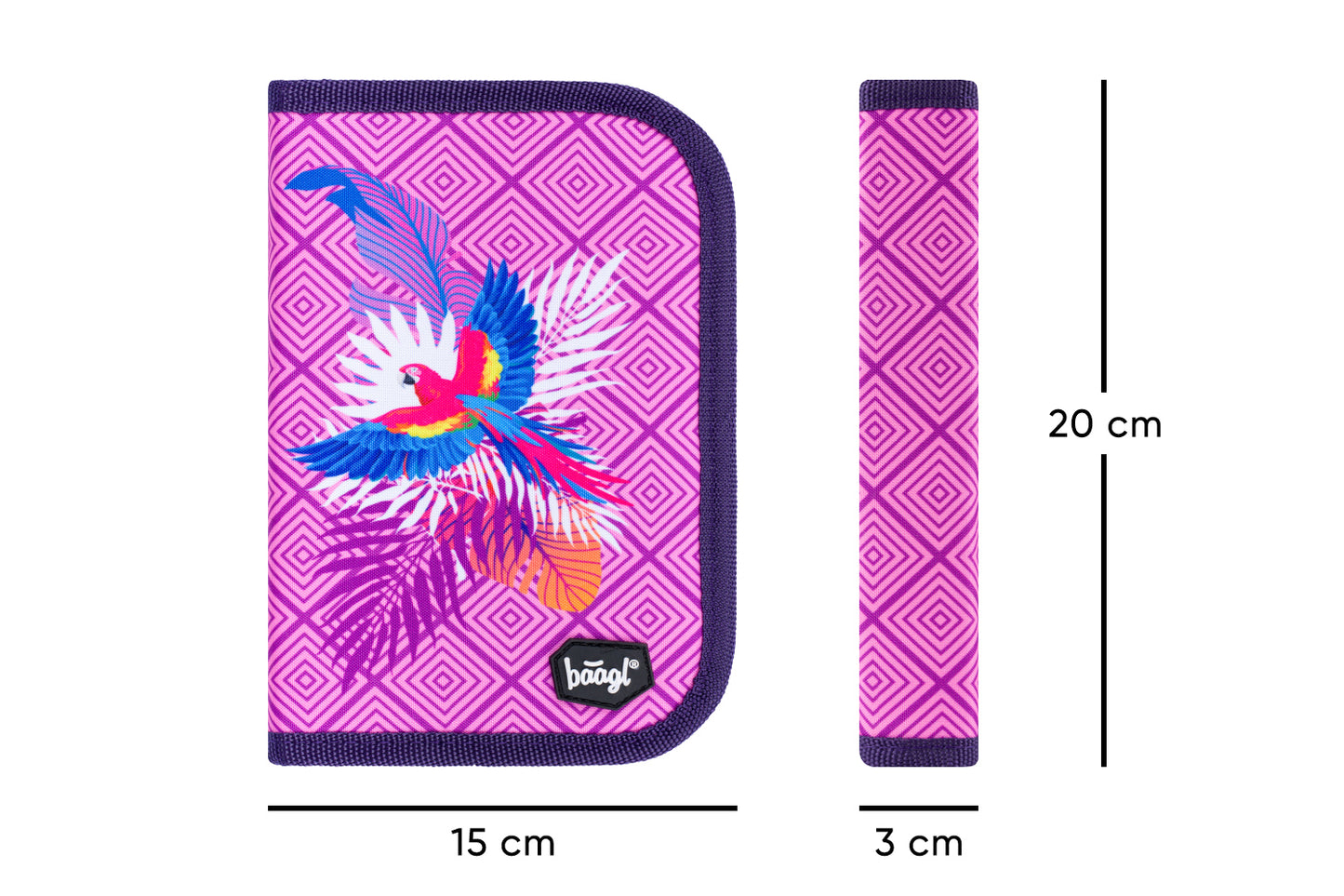 Školní penál jednopatrový  Papoušek