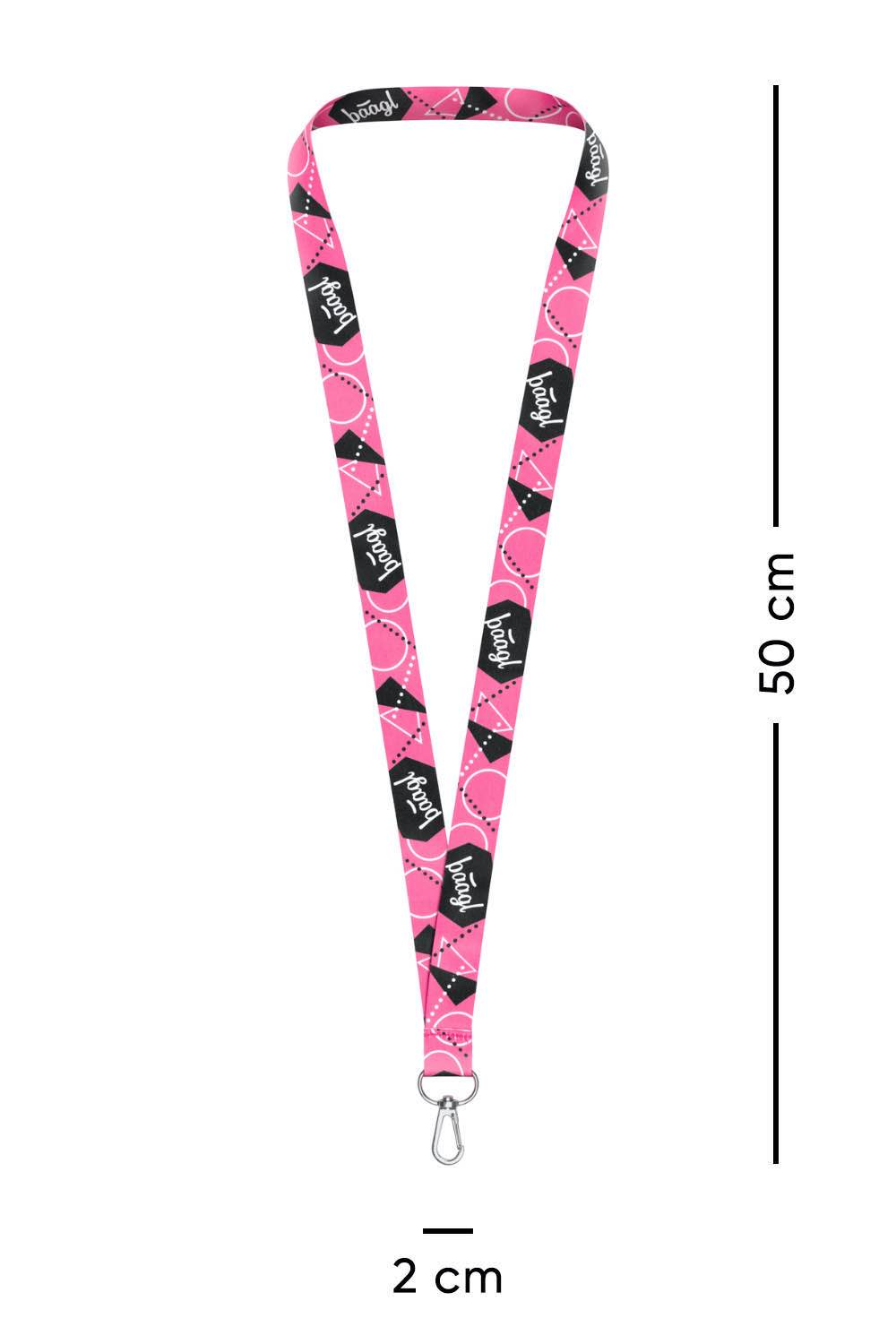 Přívěsek na klíče dlouhý – lanyard, růžový