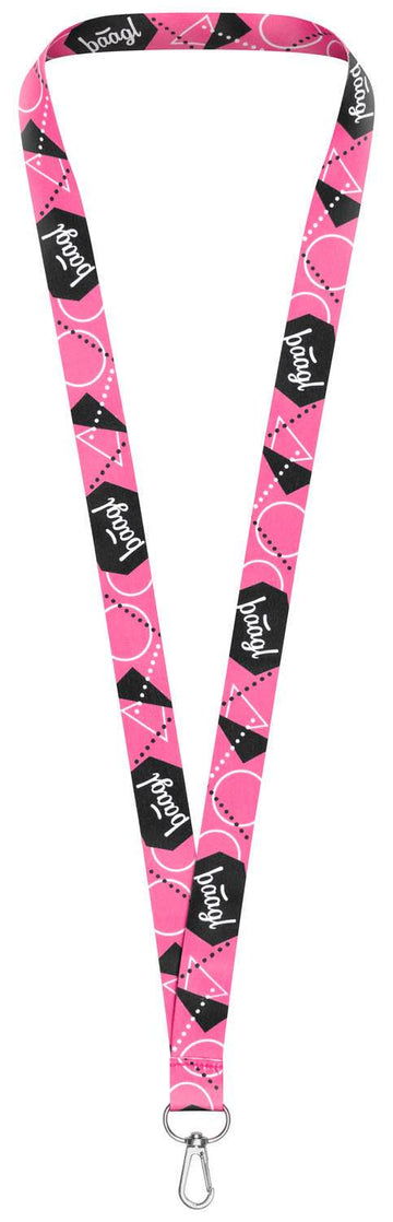 Přívěsek na klíče dlouhý – lanyard, růžový