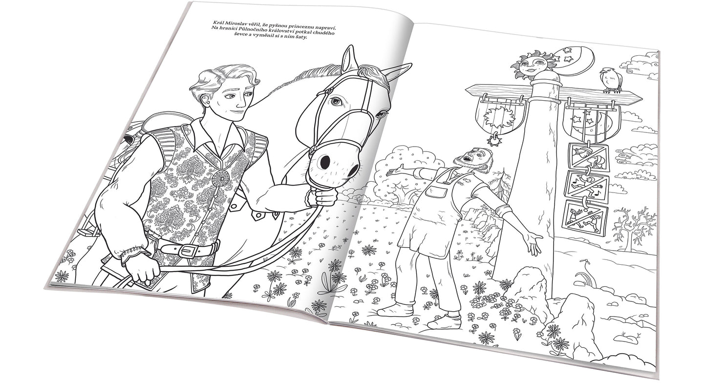 PYŠNÁ PRINCEZNA – Omalovánky na motivy filmové pohádky