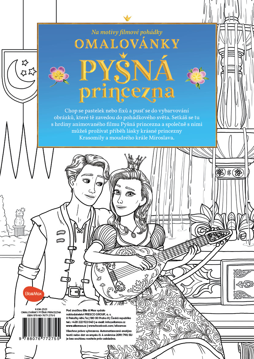 PYŠNÁ PRINCEZNA – Omalovánky na motivy filmové pohádky