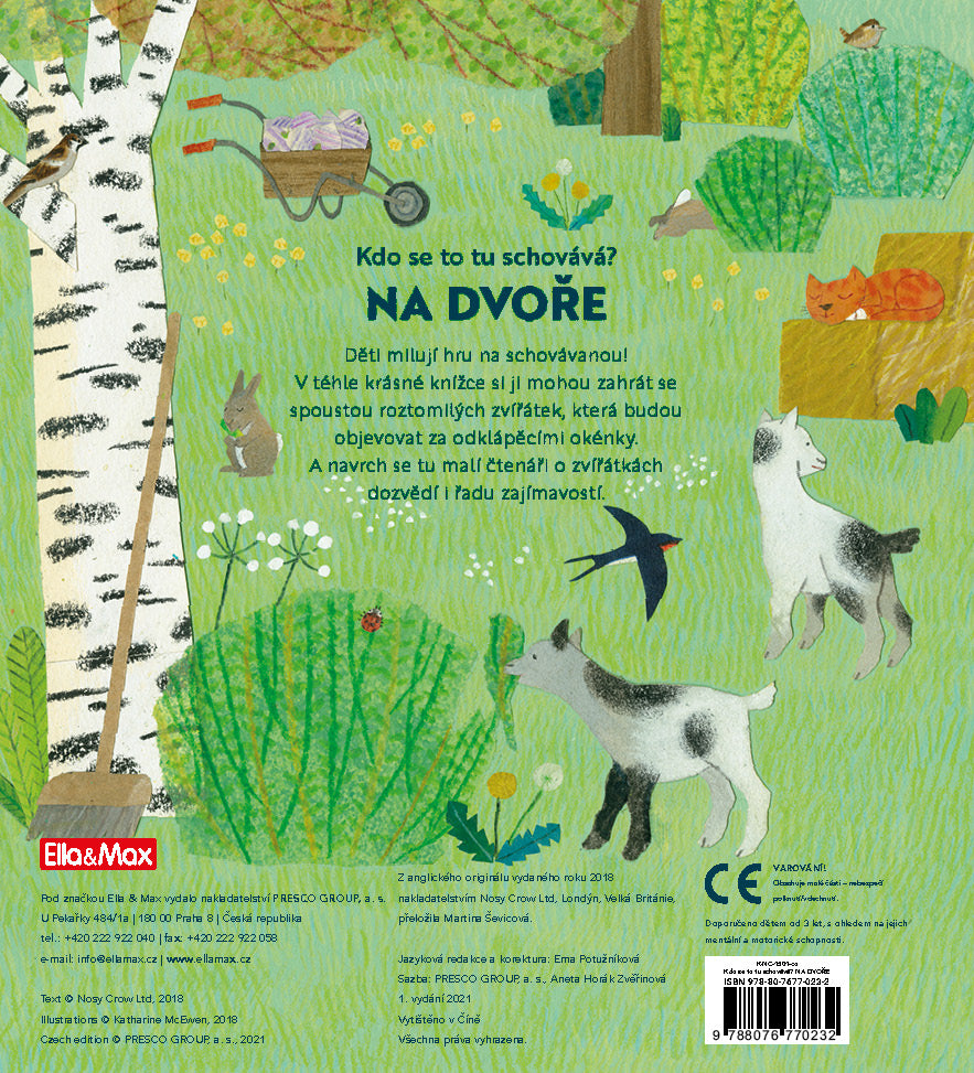 Kdo se to tu schovává? NA DVOŘE – Knížka s odklápěcími okénky