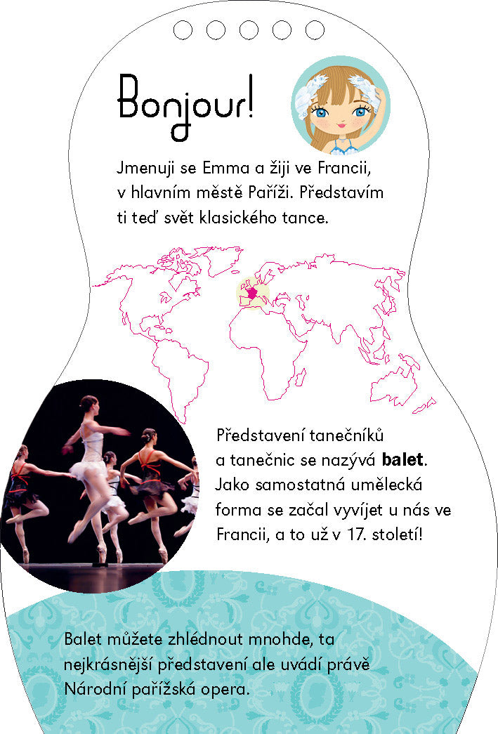 Oblékáme baletky EMMA  – Omalovánky
