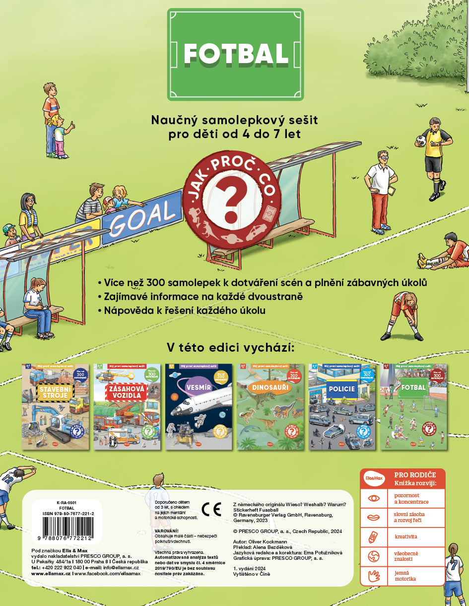 Můj první samolepkový sešit – FOTBAL