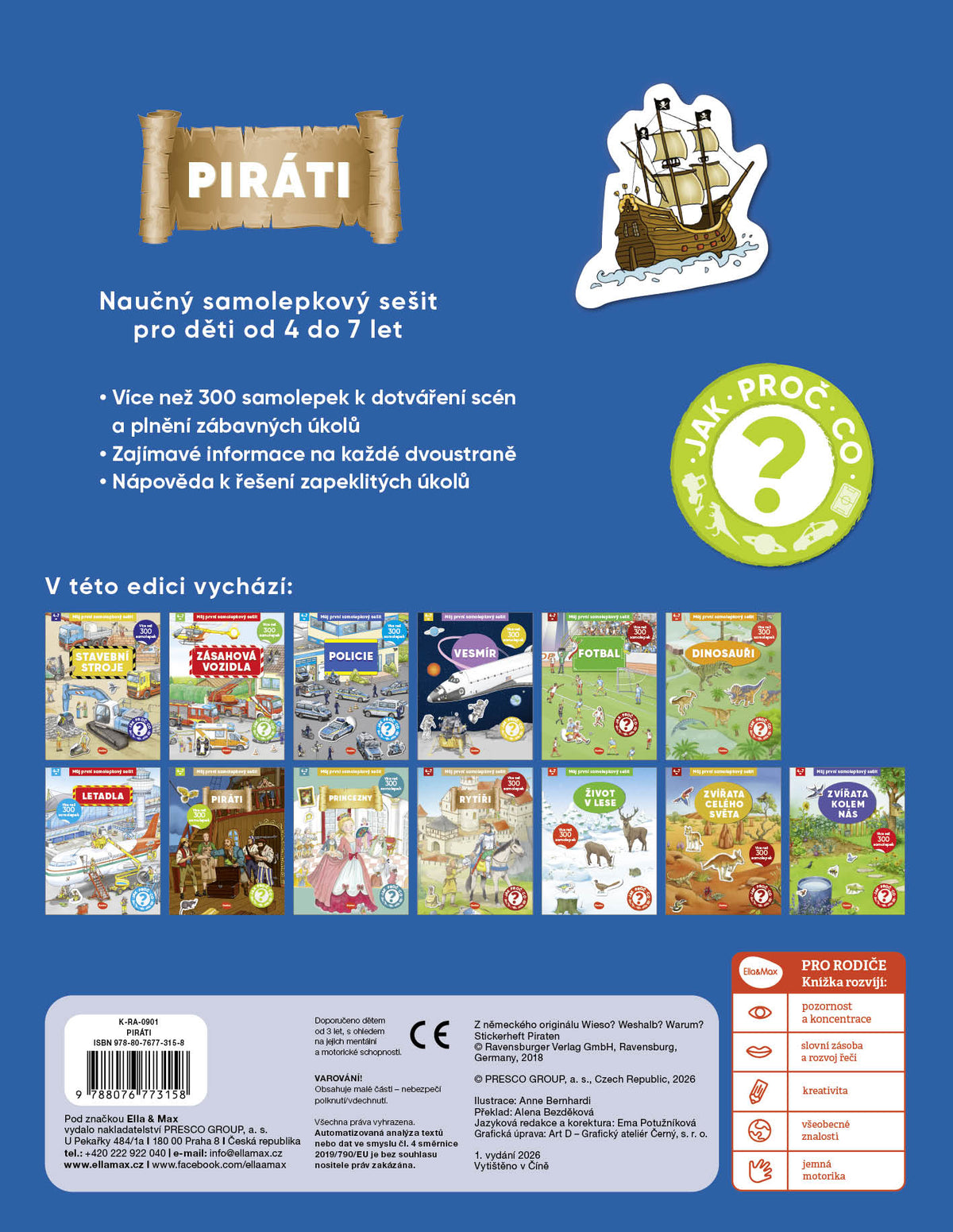 Můj první samolepkový sešit – PIRÁTI