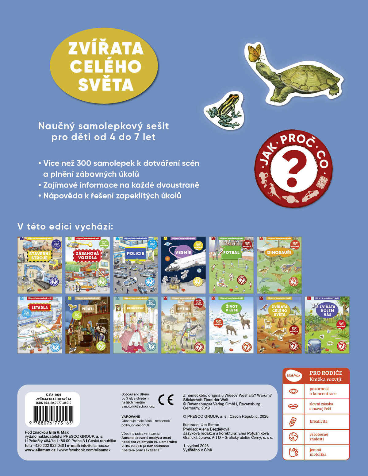 Můj první samolepkový sešit – ZVŘATA CELÉHO SVĚTA