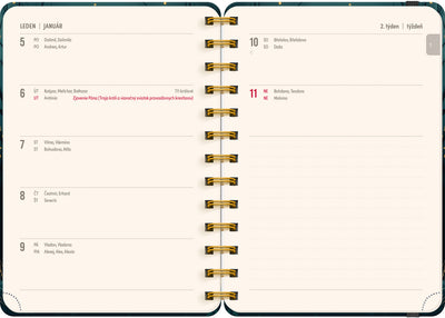 Spirálový 18měsíční diář Petito – Liška 2025/2026, 13 x 18 cm